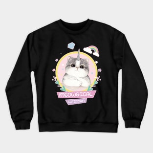 'Meowgical Caticorn Rainbow' Adorable Rainbows Gift Crewneck Sweatshirt